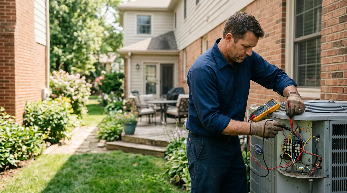 HVAC technician working near Midland, TX